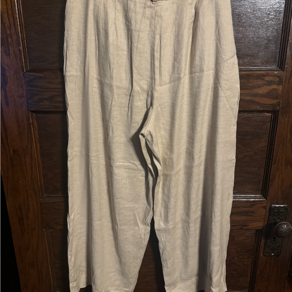 Women's Banana Republic Linen Blend Beige Pants, NWT - Picture 3 of 8